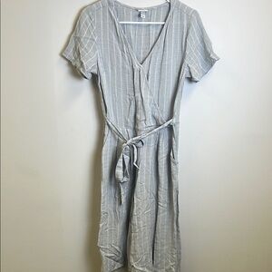 Gray Striped Women's Jumpsuit